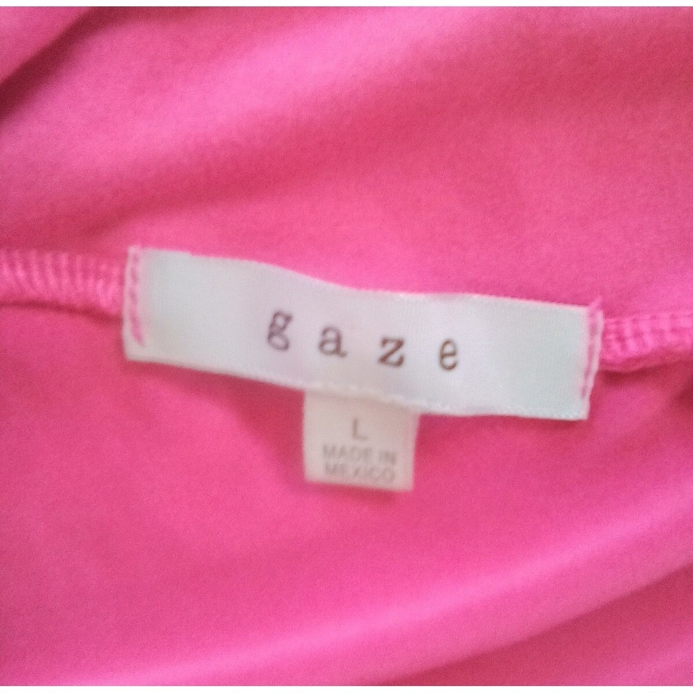 Gaze Halter Top Sleeveless‎ Casual Party Hot Pink Top Size L - Picture 2 of 3